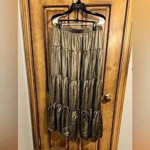 Olive Green Shimmer Skirt